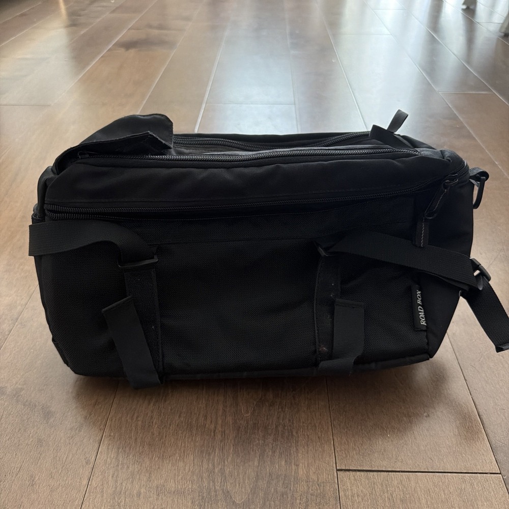 VAUDE Black Road Trunk Bag w/ Rain Cover Bicycle Cycling Rack Pack Touring Used